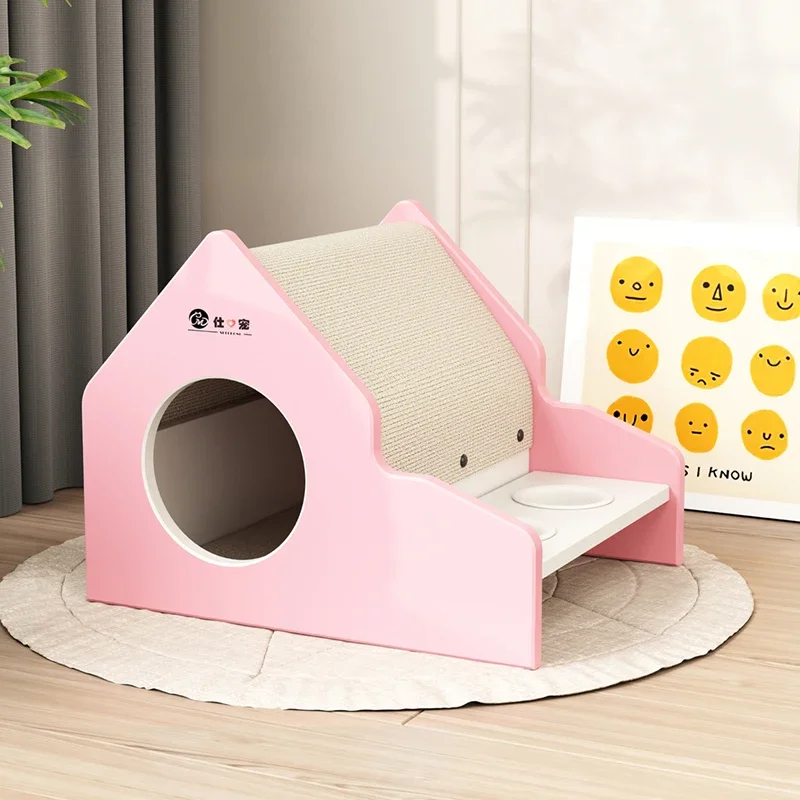 

-Wholesale Luxury Removable Top Sisal Mat Cat Cave Funny Cat Dog Pet Beds House