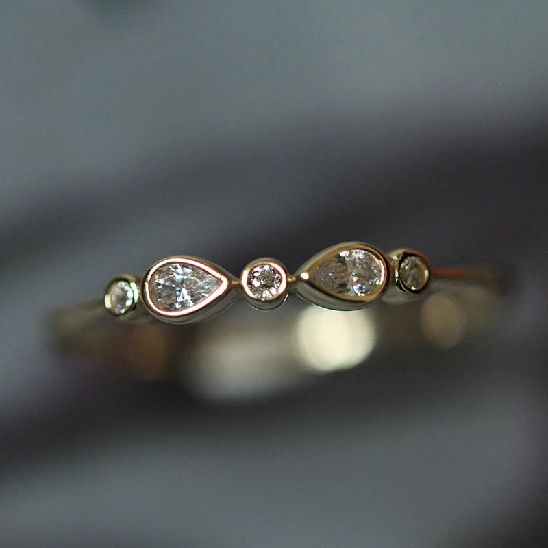 S925 الفضة الاسترليني الأصلية متعددة الاستخدامات أنيقة بفيونكة مستديرة قابلة للتعديل وخفيفة الوزن وفاخرة ورائعة وبسيطة