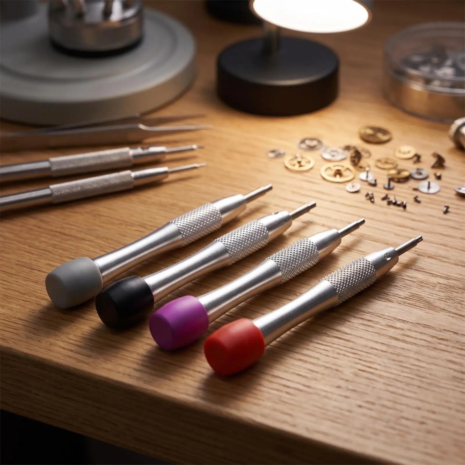 Aluminum Alloy Steel Watch Screwdriver for Precision Work on Balance Spring Screws and Watch Screws