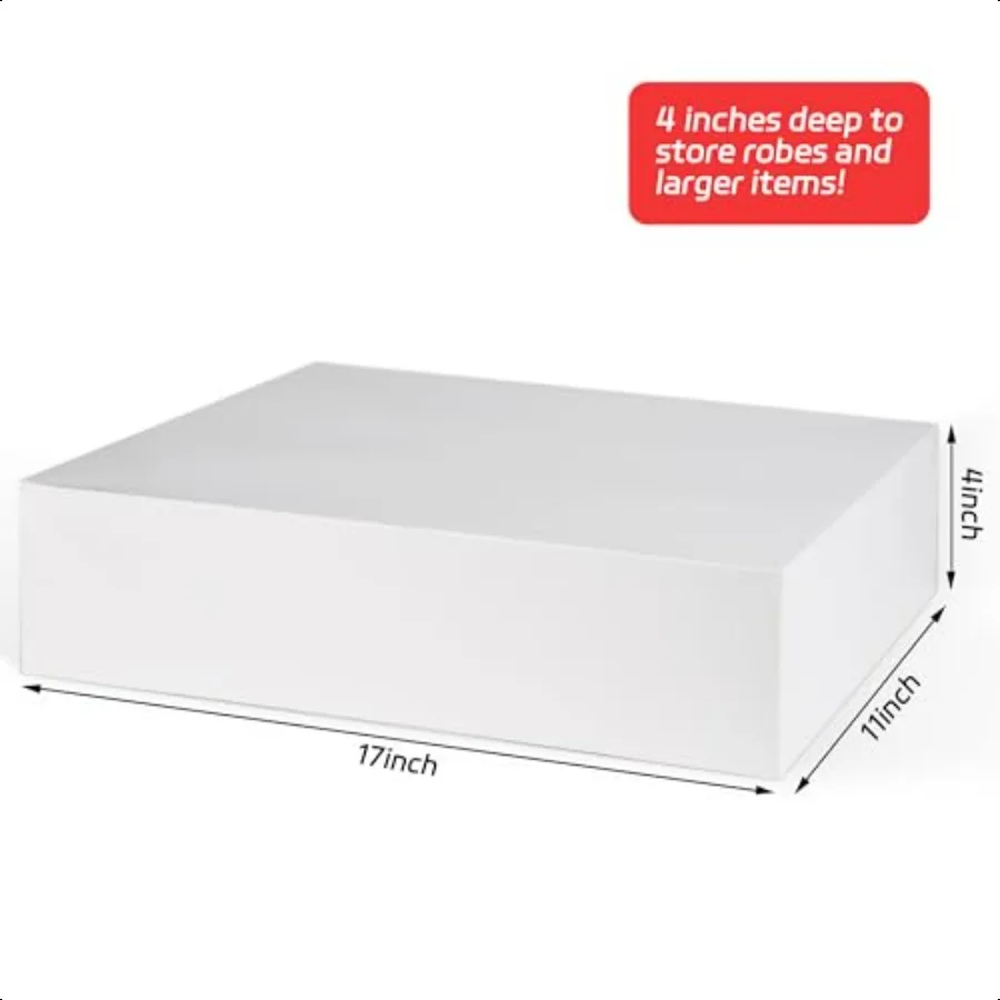 10 Piece Extra Large Gift Boxes Premium White 4inch Deep