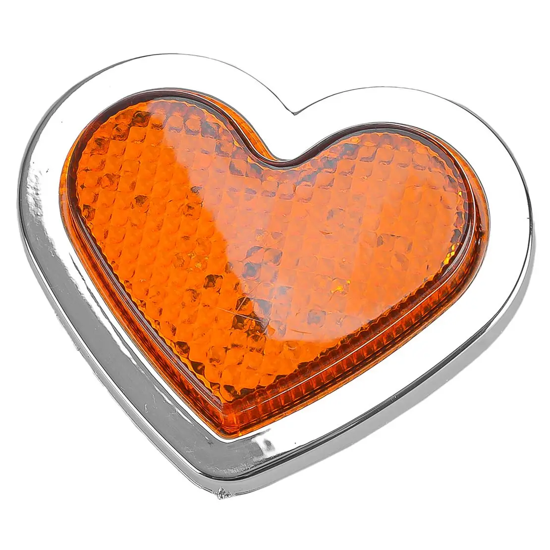 Universal Amber Heart Shaped Side Marker LED Light Turn Signal Indicator Lamp for 12-24V Car Van Truck Trailer