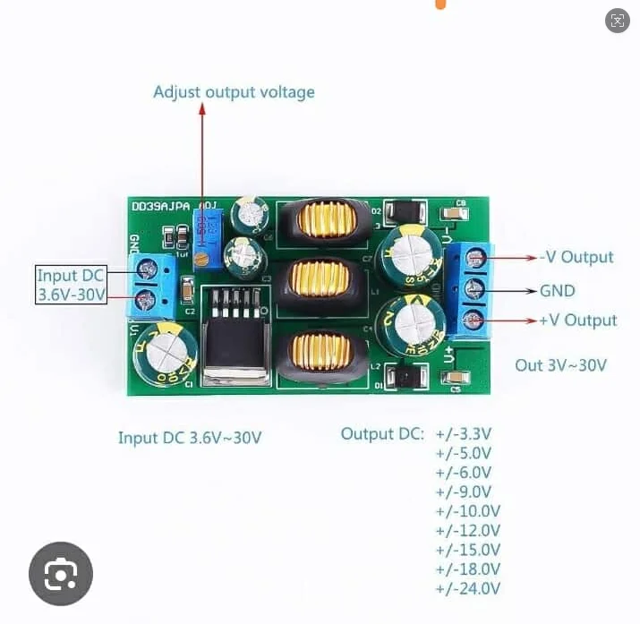 20 واط ± 5 فولت 6 فولت 9 فولت 10 فولت 12 فولت 15 فولت 24 فولت المزدوج الناتج امدادات الطاقة تيار مستمر تيار مستمر دفعة محول فرق الجهد وحدة #2