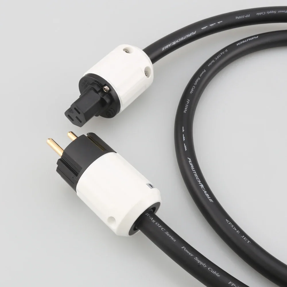 كابل طاقة مطلي بالفضة HIFI قابس الاتحاد الأوروبي/الولايات المتحدة مع كابل تيار متردد P-320E مطلي بالذهب Schuko Plug لمعدات الصوت #3