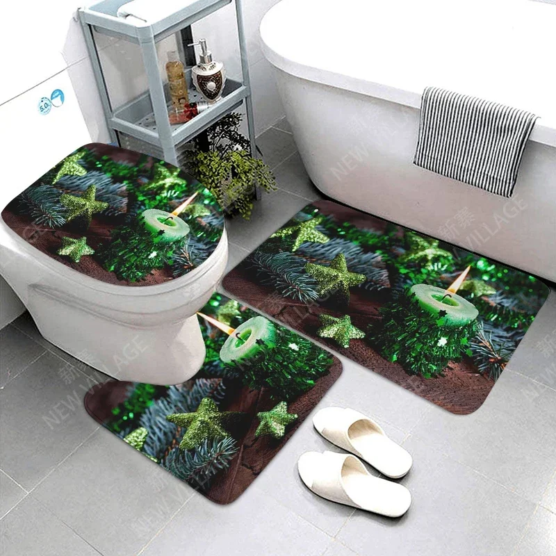 home bathroom floor mats Christmas decorations Bath Foot mat modern bathroom accessories rug Toilet mat Bathtub anti-slip carpet