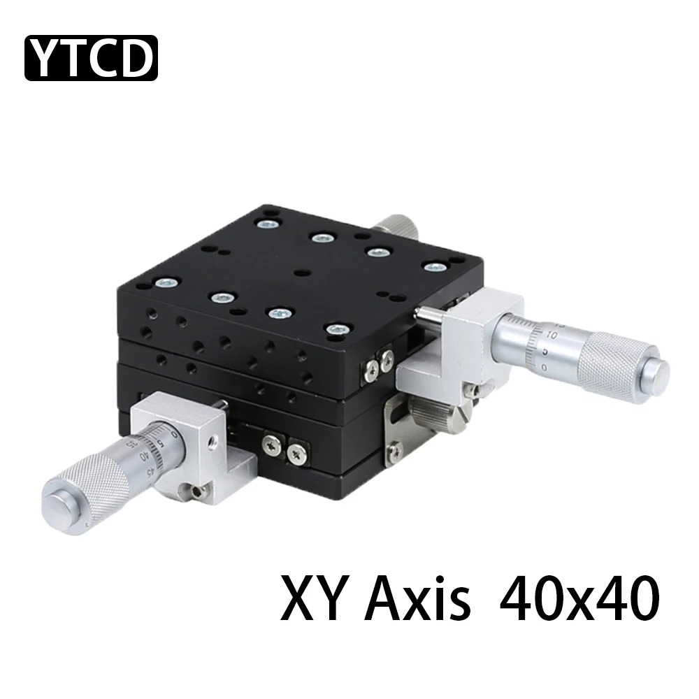 XY Axis 40*40 Manual Displacement Platform Linear Cross Rail Micrometer Sliding Stage Trimming Station LY40-R LY40-L LY40-C New