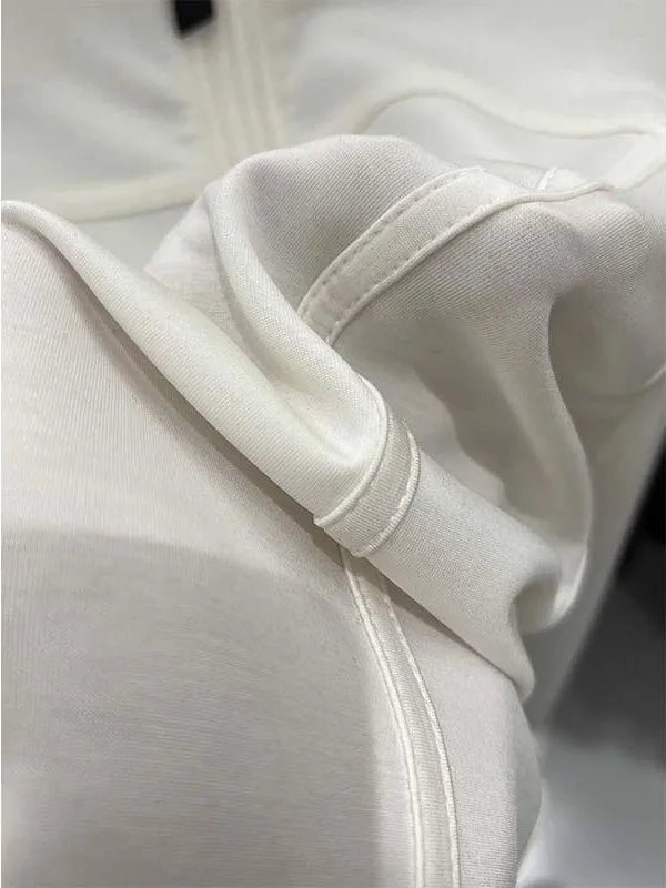 เสื้อยืดคอสูงซิปคู่ แขนยาว สำหรับผู้หญิง ใส่เป็นเสื้อตัวในหรือตัวนอก ผ้าเนื้อนุ่มใส่สบาย