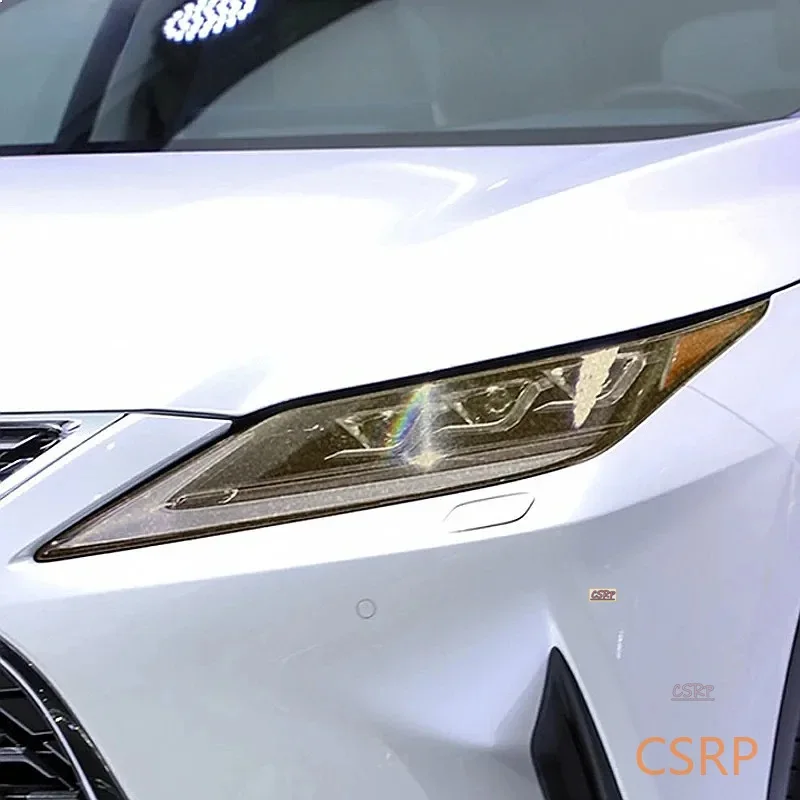2 Pcs Car Headlight Protective Film Transparent Black TPU Sticker For Lexus RX 350 300 450h 2016 2017 2018 2019 2020 Accessories view 4