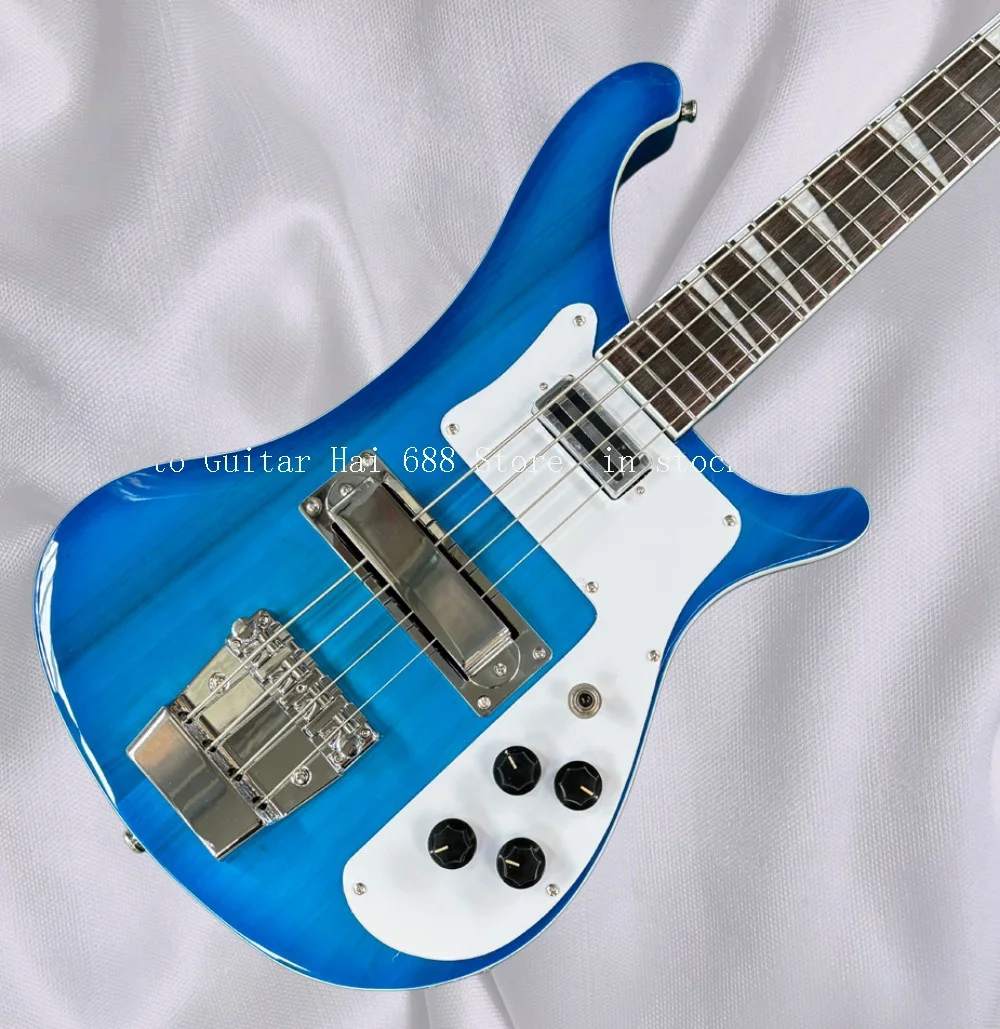 

Электробас-гитара Deep Blue Bass с 4 струнами, высококачественная, с хромированной фурнитурой и грифом из палисандра