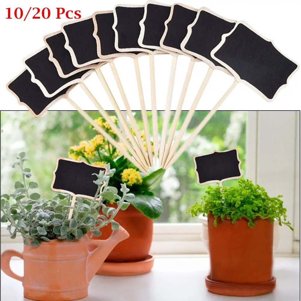 20Pcs Mini Blackboards Feather Mini Size Lightweight for Plant Tags Wedding Table Signs Chalkboard Price Tags Message Boards