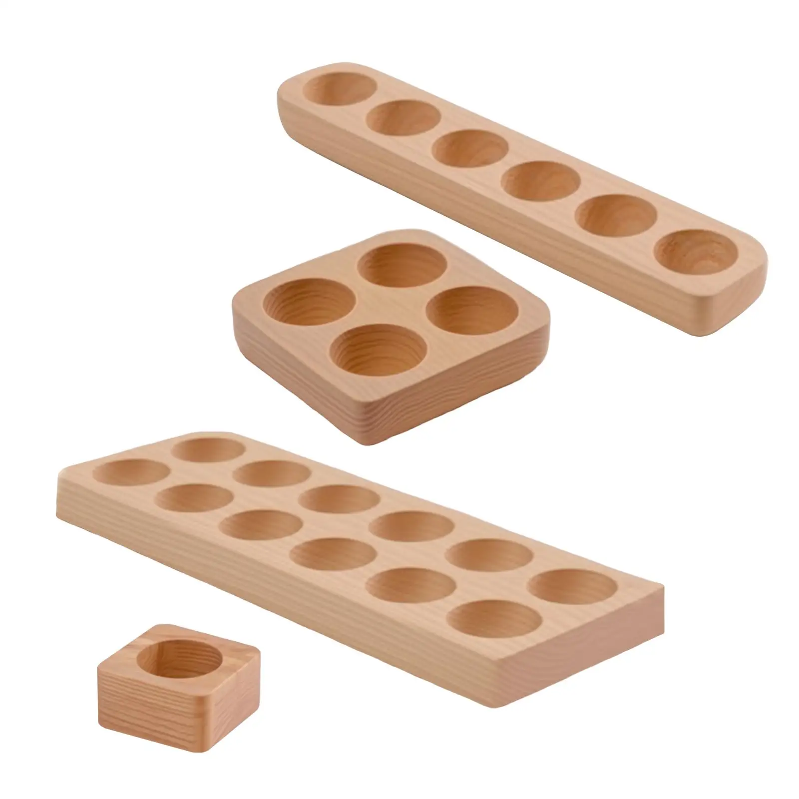 Wooden Egg Holder Egg Tray Decorative Stand Plate Collecting Rack for Restaurant