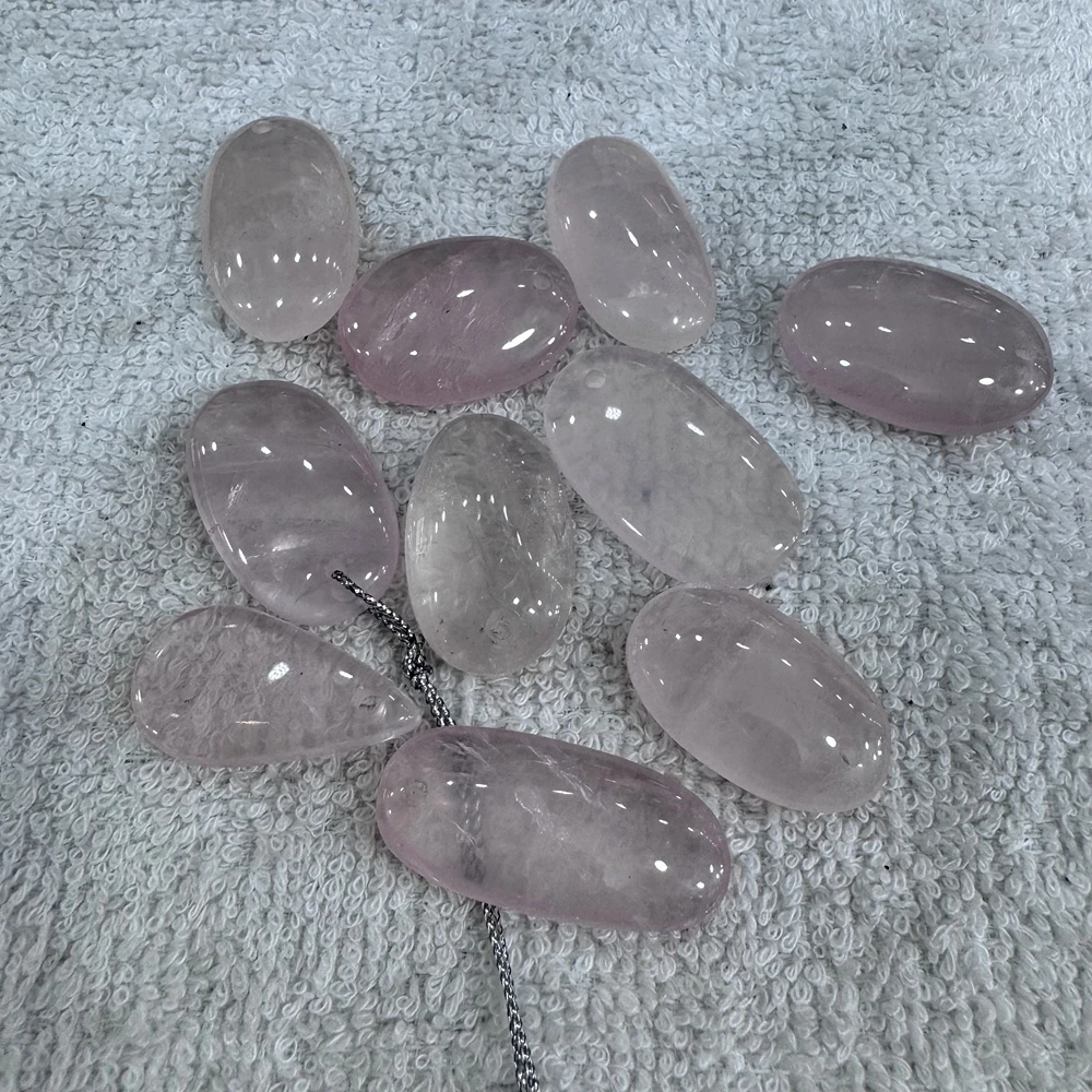 Wholesale 5pcs/pack Genuine Pink Rose Quartz Bead Pendant Mixed 20-45mm Irregular Shape Semi-Precious Gemstone Jewlery Pendant