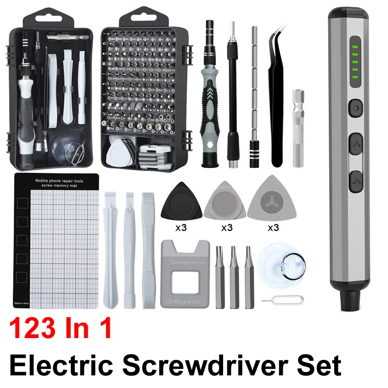 Zestaw wkrętaków elektrycznych 12 w 1 USB Torx Phillips Hex Bits Zestaw magnetyczny do naprawy telefonów komórkowych PC Iphone DJI