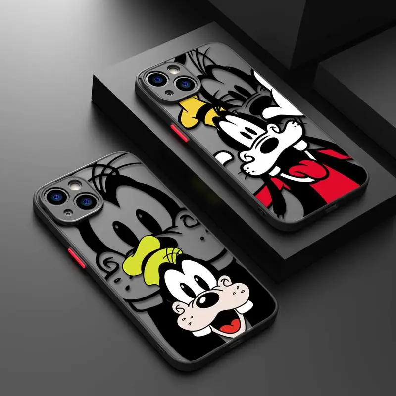 Cartoon Mickey Mouse Goofy Phone Case For iPhone 15 14 11 Pro Max 13 12 Mini XR X SE 7 8 6 6S Plus Hard Matte Shell Cover Fundas