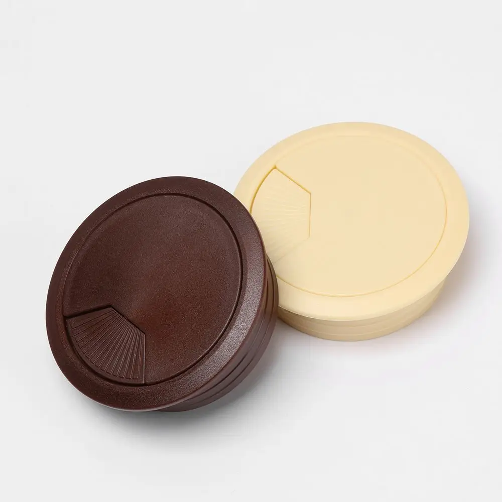 60/80 مللي متر العملي مشبك كابلات مستديرة المنظم مكتب الكمبيوتر جروميت سلك ثقب غطاء خط صندوق مكتب الجدول كابل السحابة #5