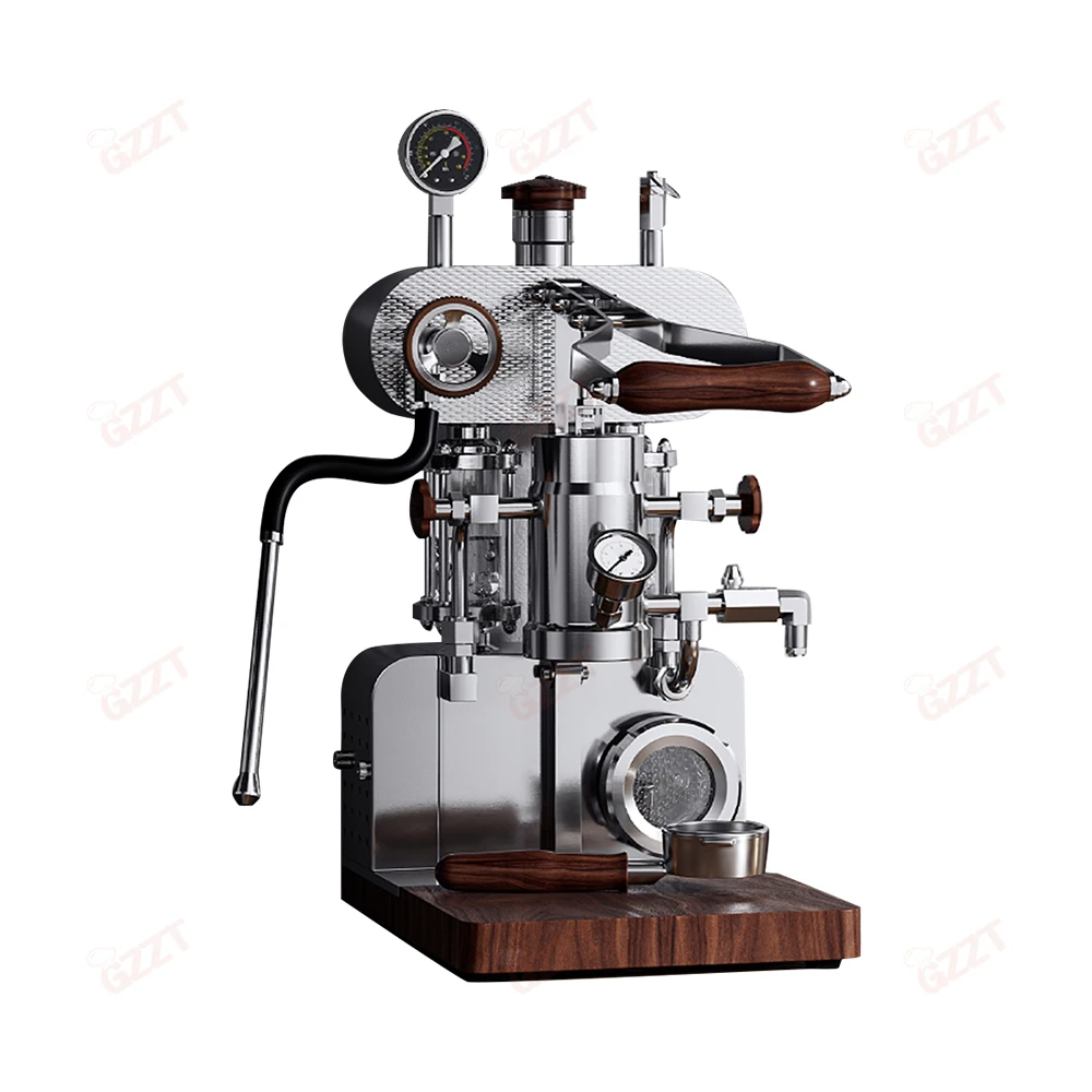 5L Boiler Electric Lever Pull Manual Stainless Steel Espresso Coffee Machine Italian Multifunctional Hand Press Coffee Maker