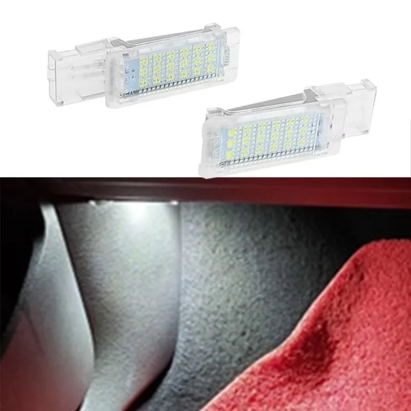 

High Quality 2 PCS Car White LED Footwell Light Glove Box Trunk Light 12v for VW Golf Polo Passat Tiguan Jetta Caddy Good