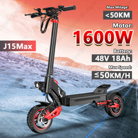 J15MAX Electric Scooter Adults 1600W Powerful Motor, 40-50 Max Range, Top 31 MPH, E Scooter W/Front/back Suspension for,10\