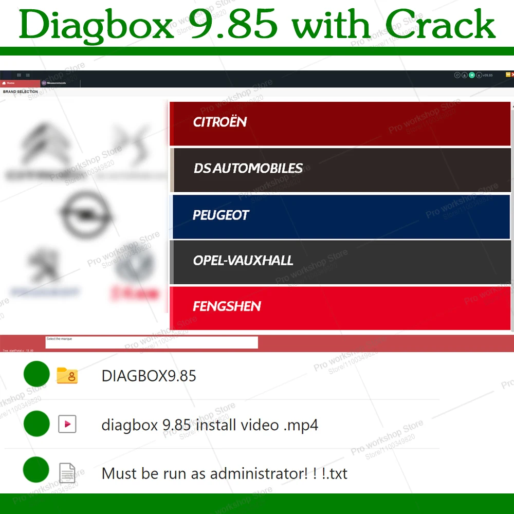 2025 Diagbox V9.85 with Crack Lexia3 PP2000 Diagnostic tool OBD Scanner Latest Diagbox version For Peogeot original installation