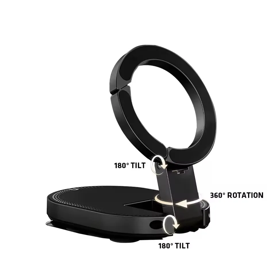 MA39 Magnetic Foldable Phone Stand Universal 360° Rotation Desktop Mobile Holder With Suction Cups At The Bottom view 6