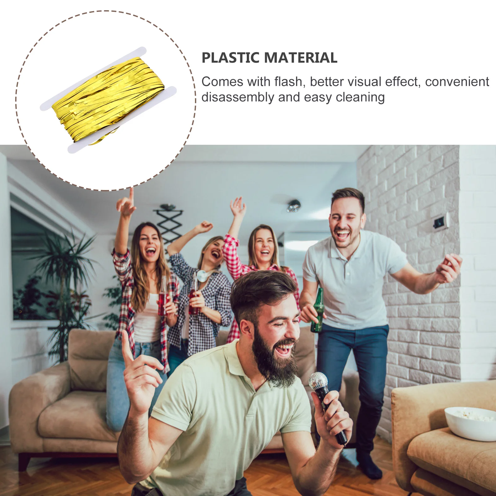 

Rain Tassel Curtain Sparkly Glossy Plastic For Wedding Party Decoration Festival Scene Layout Prop Photography Studio Use