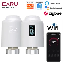 Tuya akıllı ZigBee termostat radyatör TRV programlanabilir termostatik aktüatör isıtma uzaktan sıcaklık kontrol Alexa Google