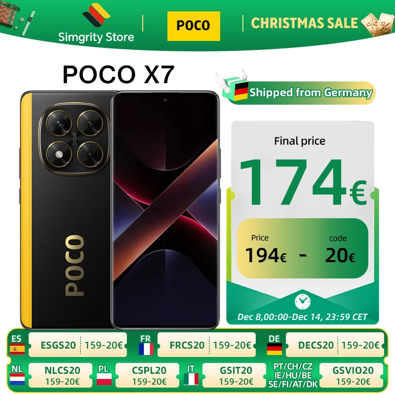 الإصدار العالمي POCO X7 5G الهاتف الذكي MediaTek الأبعاد 7300-Ultra IP68 بطارية 5110mAh 50MP 1.5K 120 هرتز عرض هاتف Xiaomi المحمول #1