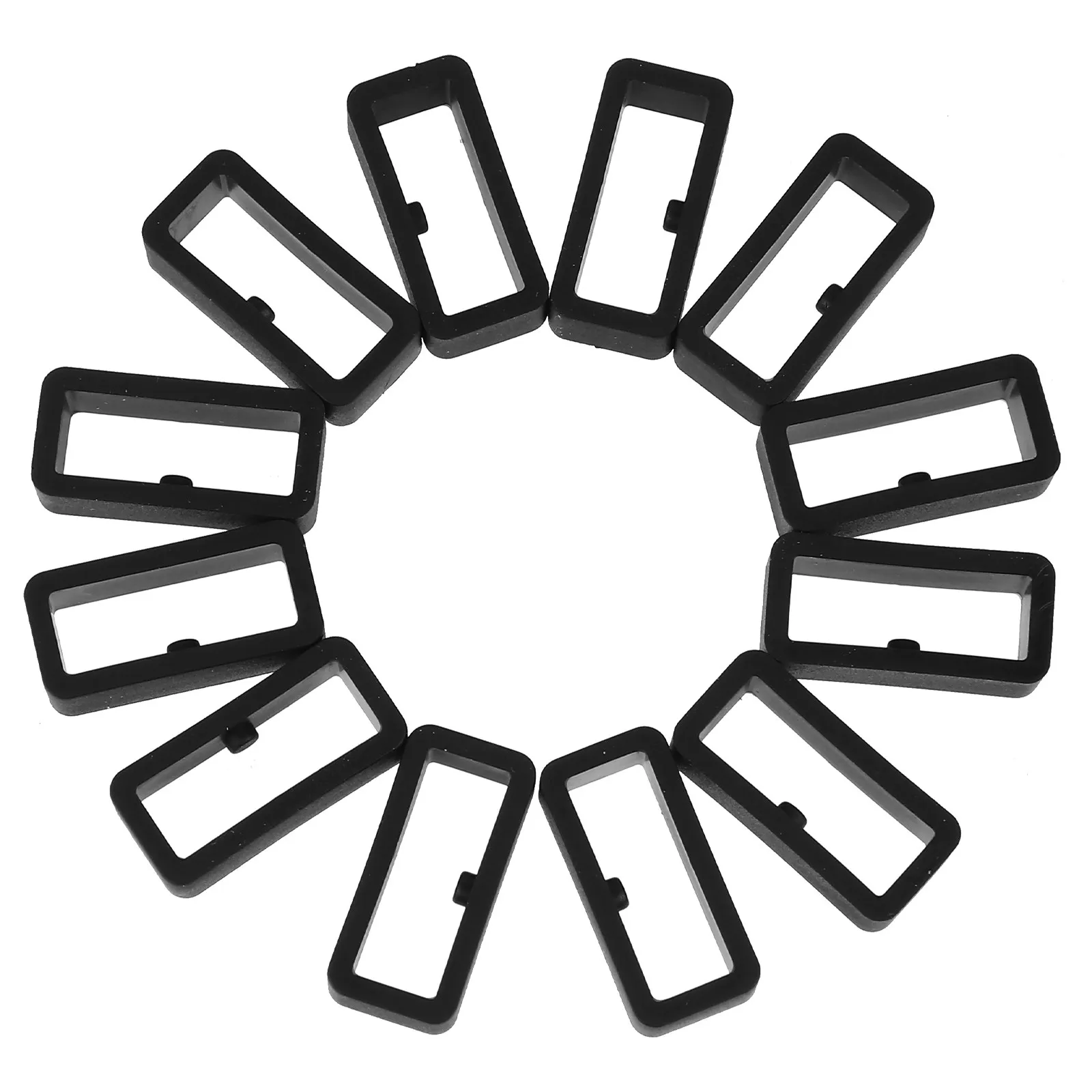12Pcs Watch Strap Loop Silicone Keeper Retainer Ring Watch Bands Holder Replacement Accessory Fastener