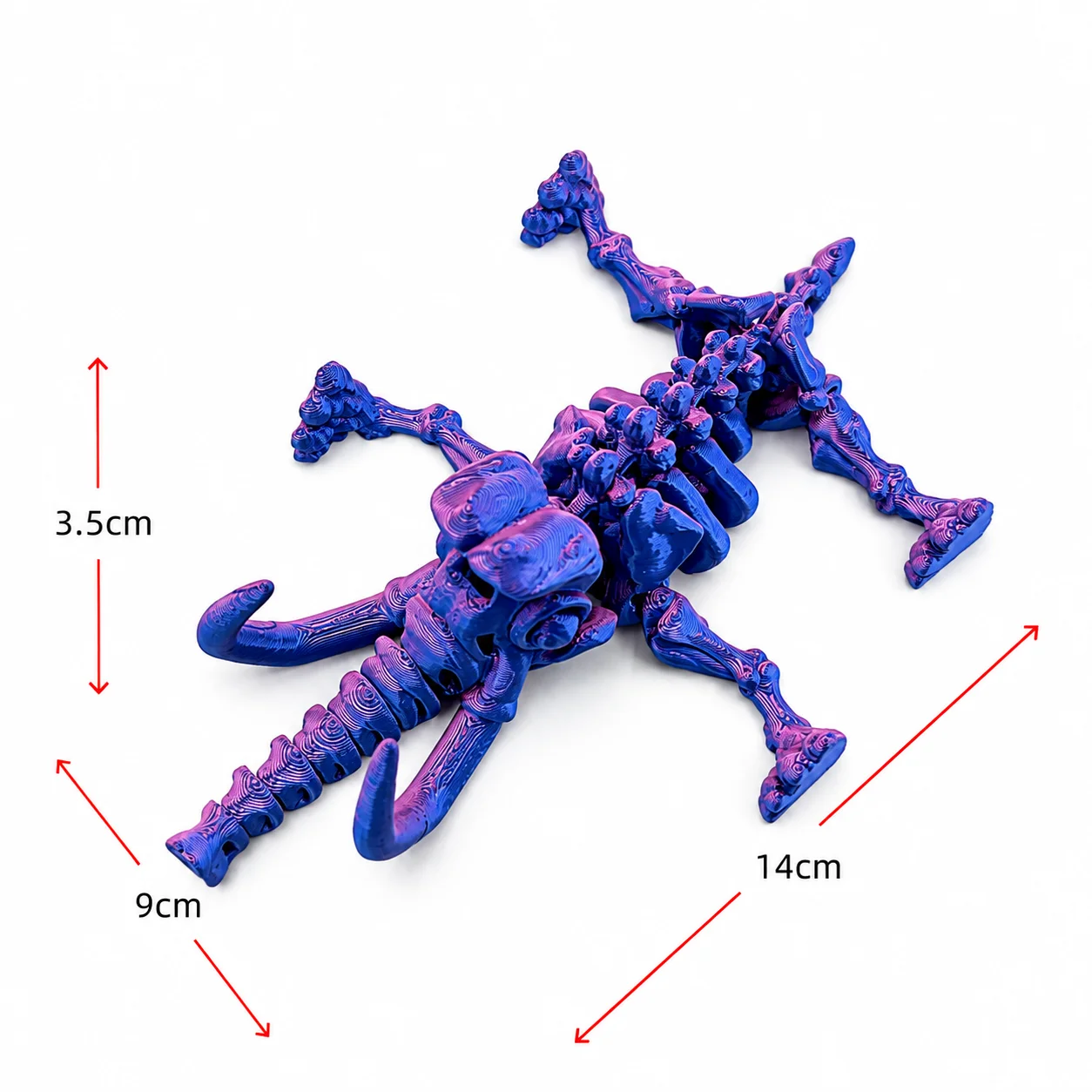 Articulated Mammoth Skeleton Toy, 3D Printed Poseable Prehistoric Model, Desk Decor Collectible, Halloween Gift
