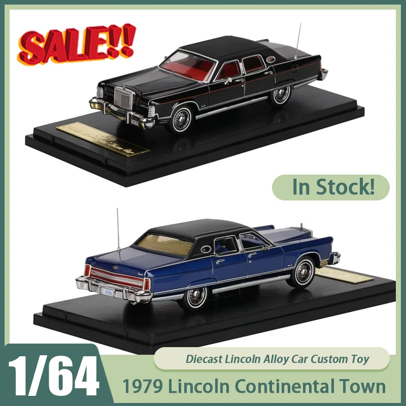 Poème Sun Star & Tuoke 1:64 1979 Lincoln Continental Town, alliage limité, ornements moulés sous pression, jouets personnalisés pour enfants, noël, nouveau, en Stock