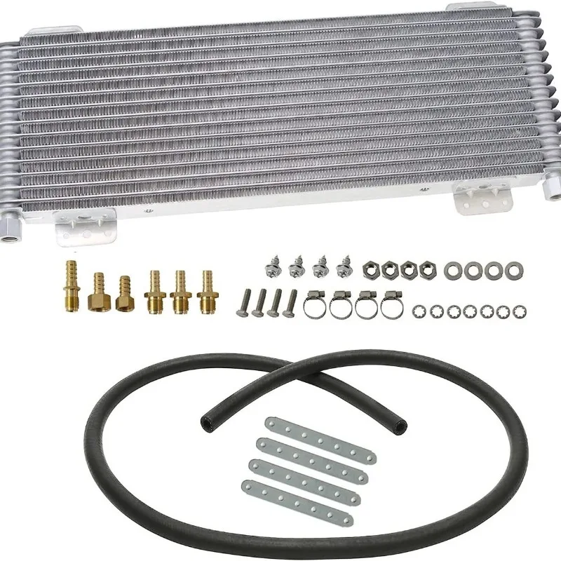 

LPD47391 Heavy Duty Transmission with Mounting Hardware Performance Oil Cooler Low Pressure Drop Transmission Oil Cooler