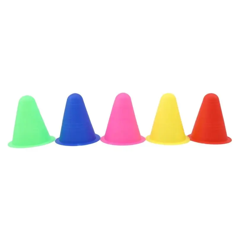 10pcs Portable Marking Training Road Cone Roller Skating Piles Multifunctional Skates Roadblocks Soccer Training Obstacles Props