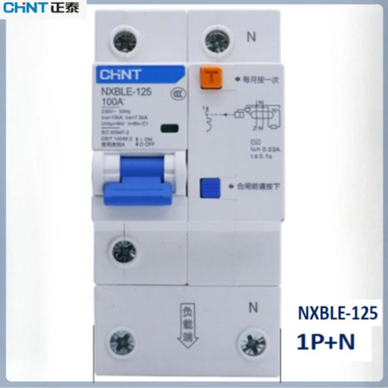 

Воздушный переключатель Chint NXBLE-125 1P+N 63A-125A 3-фазный 4-проводной отключатель, крепление на DIN-рейку, перегрузка + короткая схема + утечка