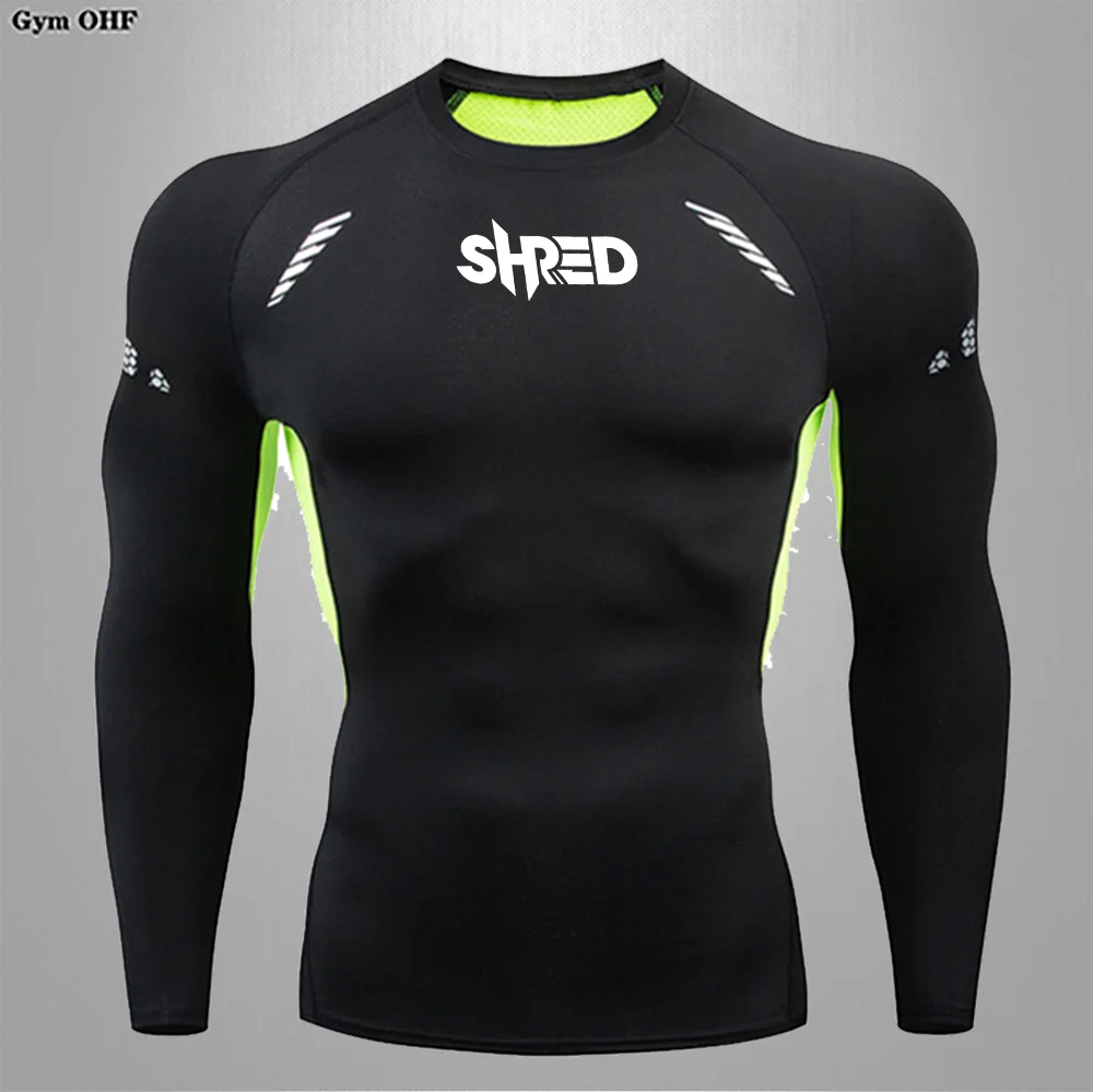 Rashgard Sport T Shirt Running Compression Shirt Men Fitness Training Long Sleeves Shirts Gym MMA Dry Fit Sport Clothes Mens