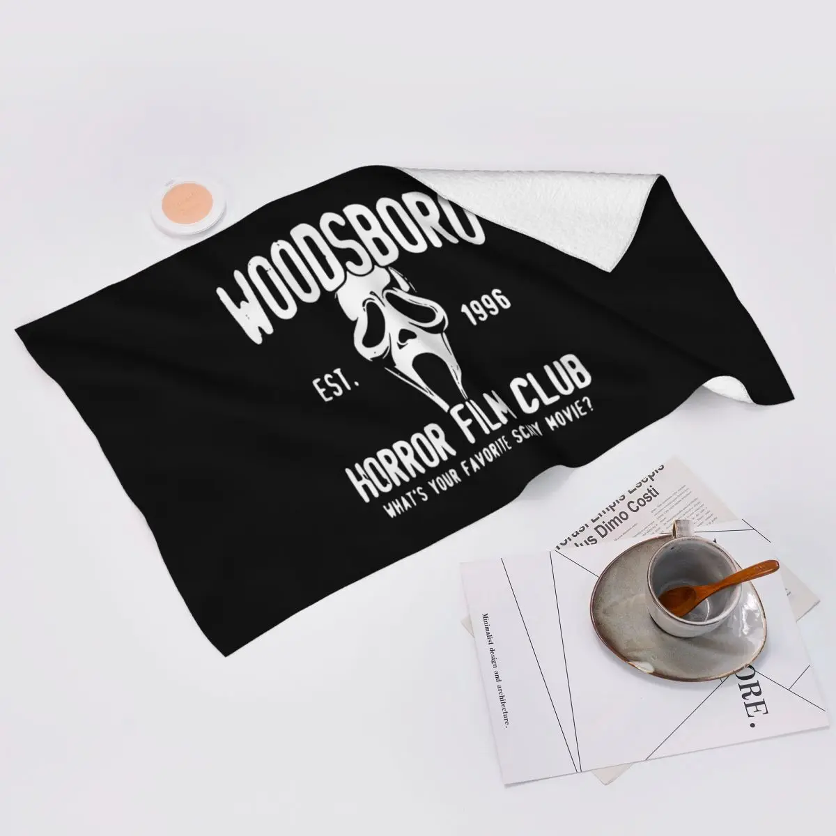 Custom Scream Woodsboro Film Club Soft Face Towel Quick Dry Pool Bath Cotton Towels Absorbent