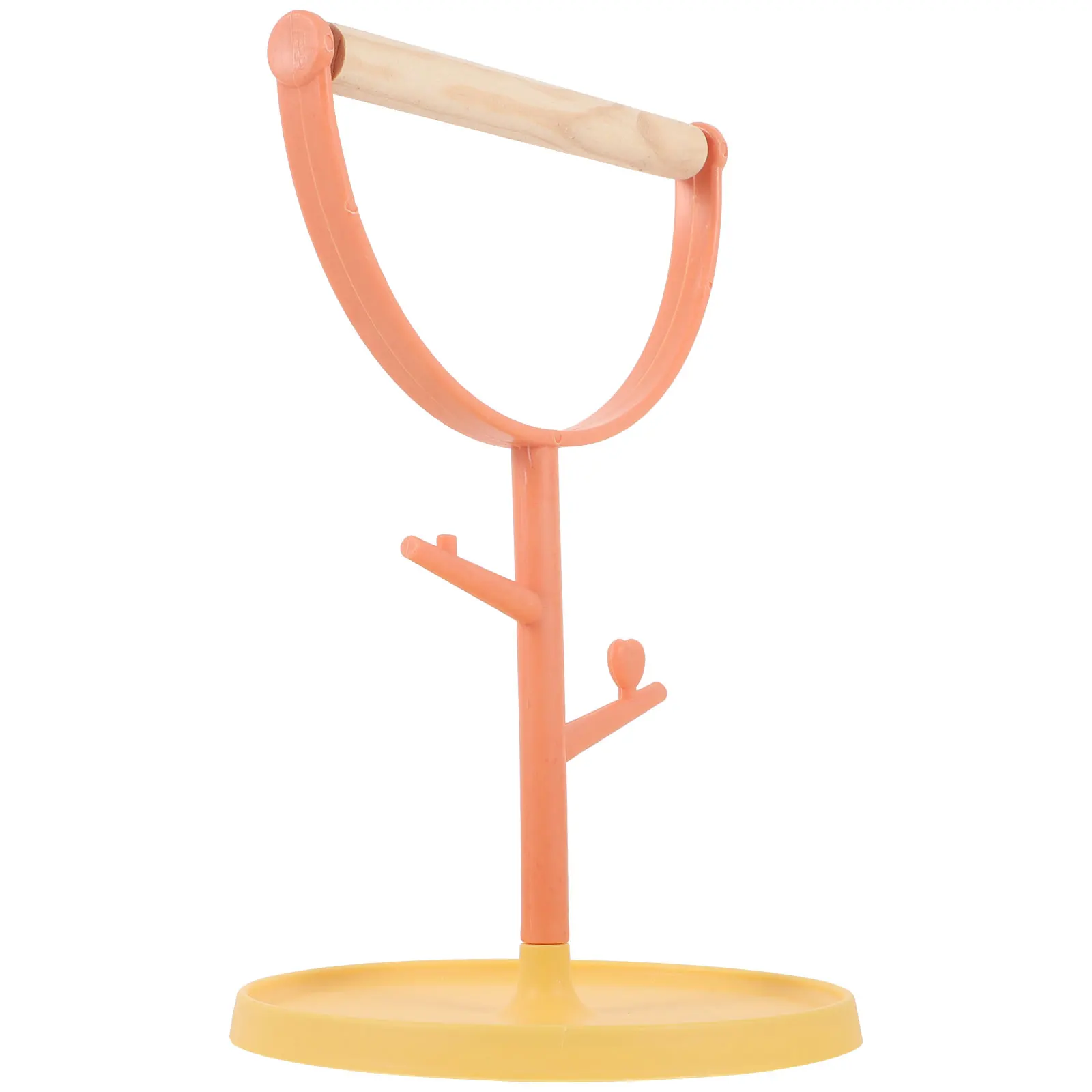 

Sturdy Bird Training Stand Plastic Wood Material Stable Base Desktop Floor Cage Bird Perch For Parrot Parakeet Bite Resistant