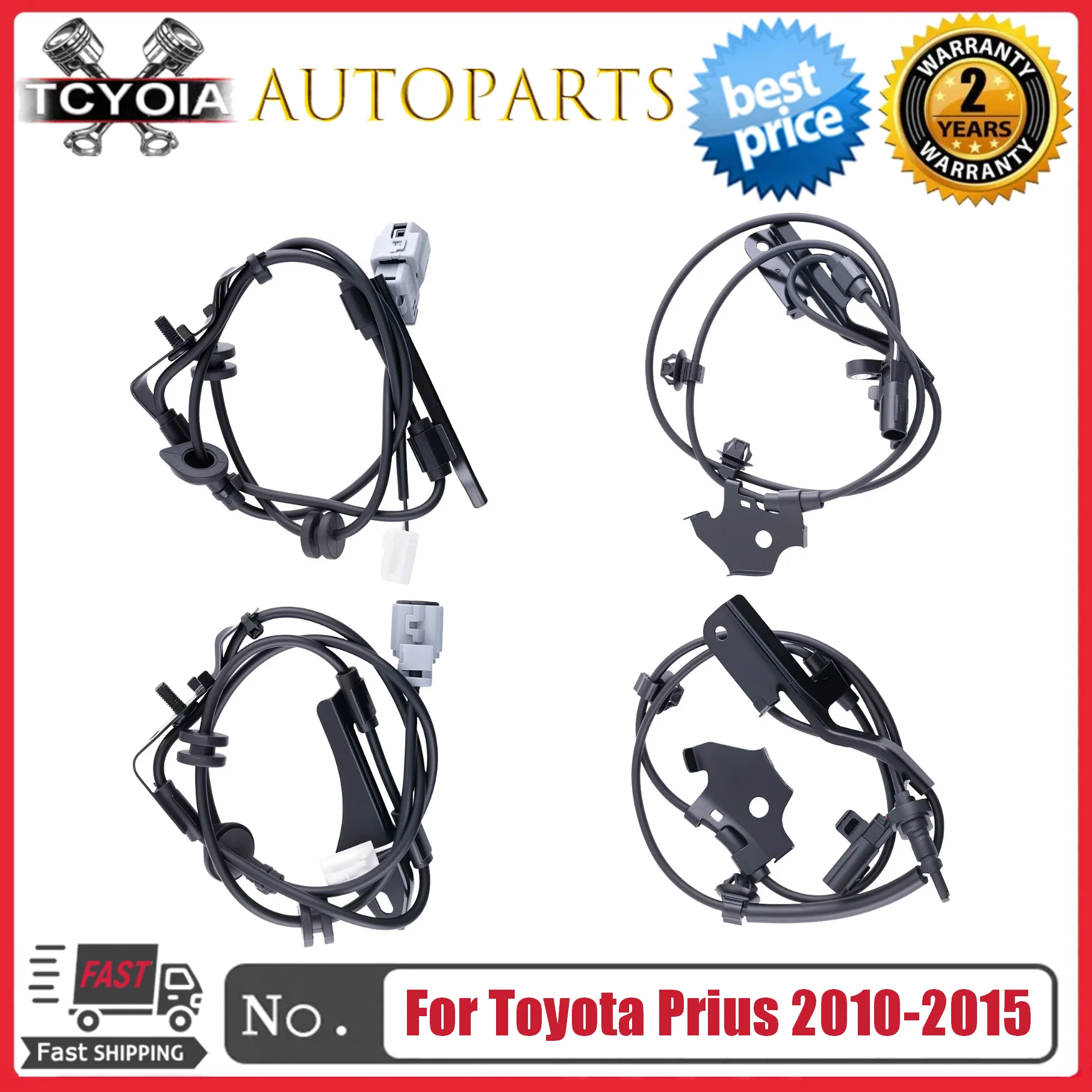 

Комплект из 4 датчиков скорости колес ABS (передние, задние, левые, правые) 89516-47100, 89516-47090, 89543-47030, 89542-47030 для Toyota Prius 2010-2015