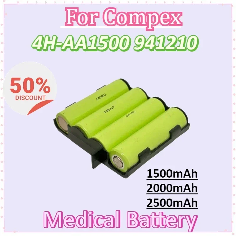 

Medical Battery 1500mAh 2000mAh 2500mAh for Compex 4H-AA1500 941210 Mi-Sport MI-Fitness Runner Enegry Mi-Ready