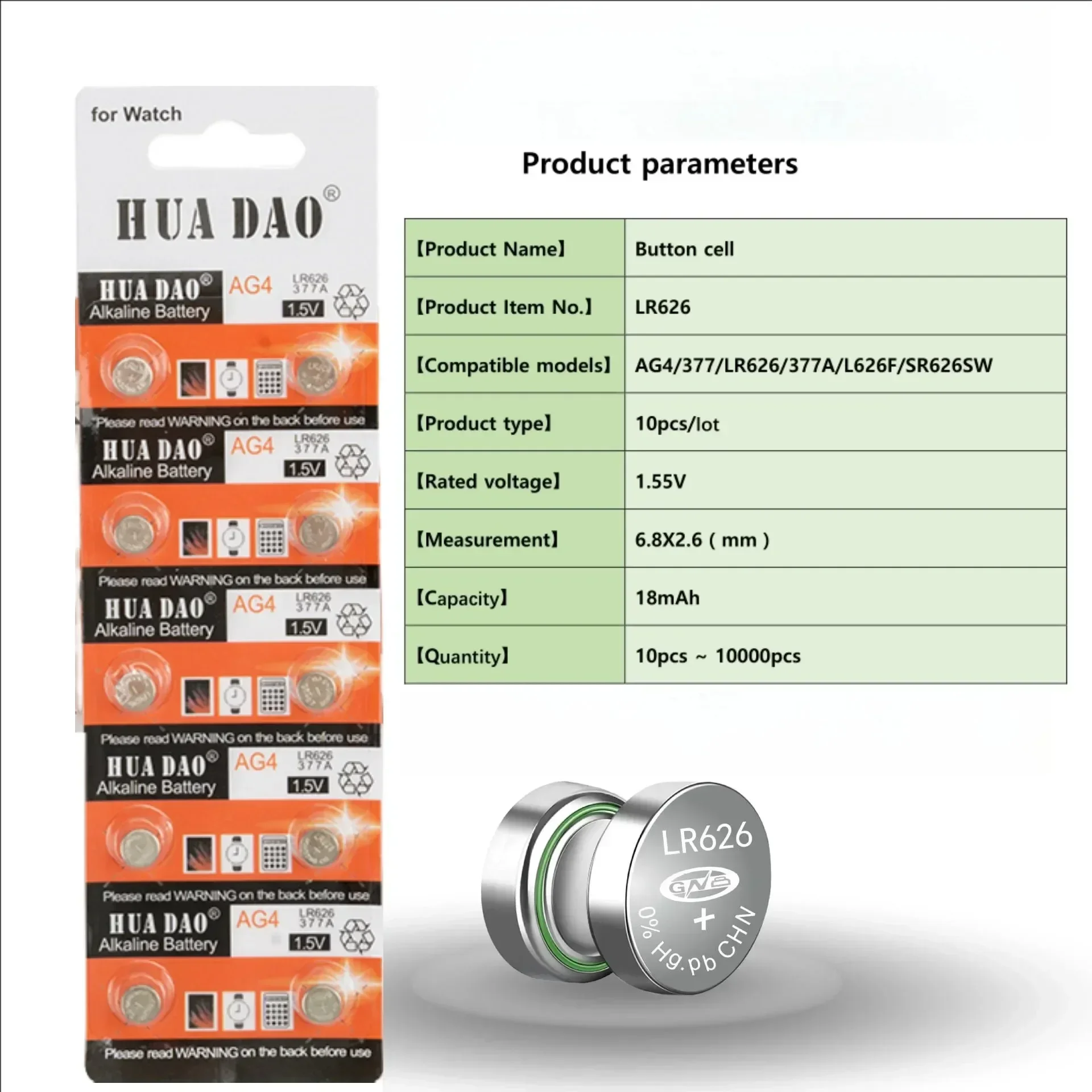 New2-50PCS AG4 377 1,55 V Knopfbatterien SR626SW SR626 Cell-münze Alkaline Batterie 177 376 626A LR66 LR626 Uhr Spielzeug Uhr