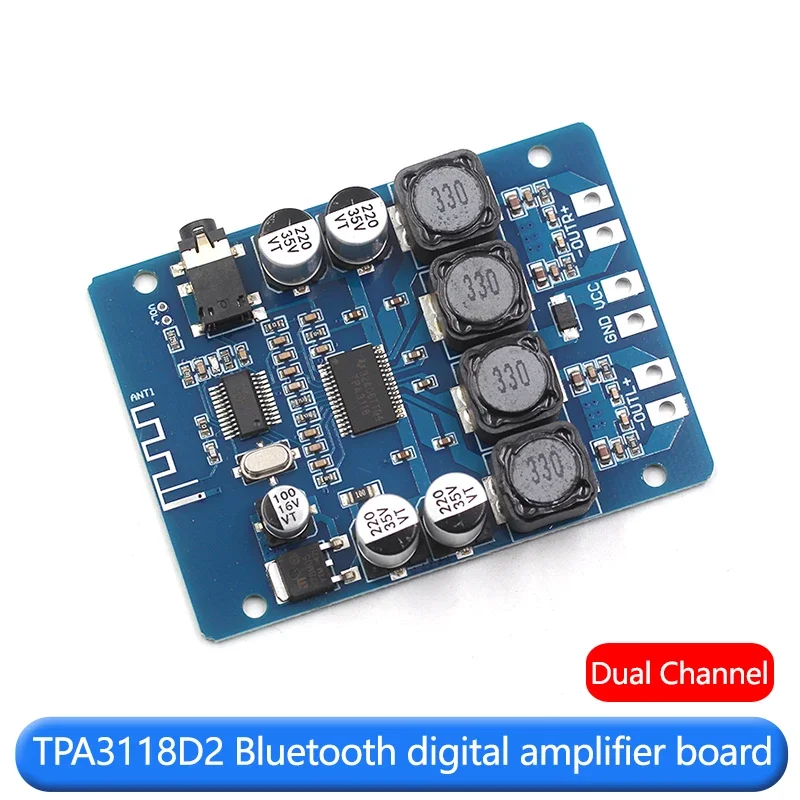 TPA3118D2 Bluetooth digital amplifier board 2*45W power dual channel with AUX amplifier module XH-M314