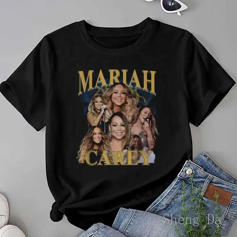 New Style American Female Singers Mariah Carey Shirt, 90s Vintage  Christmas Tour 2024 Tee  Unisex T-Shirts