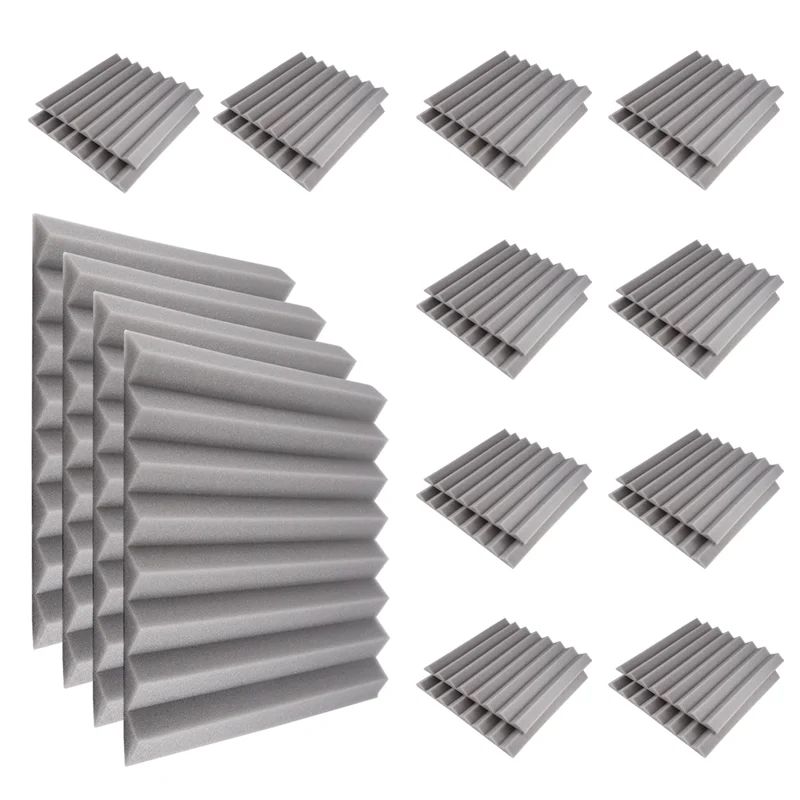 

Dropship-24Pack 1 Inch X 12 Inch X12 Inch Soundproof Foam Panels Sound Absorbing Insulation For Recording Studio, Gaming Room