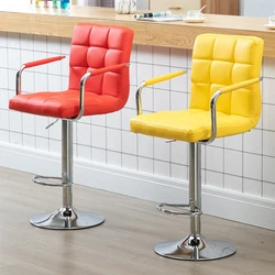 Bar Stools Luxury Antique Furniture Chairs For Cafeteria Chair Barbershop Backrest Kitchen Manicure Mid-century Living Room High