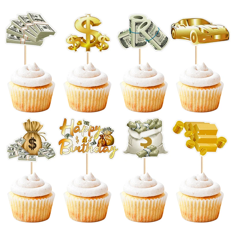 

Оптовая продажа: Топпер для торта/капкейков «Мешок денег» для автомобиля, на день рождения, свадьбу, для мальчиков и мужчин, украшение для десертов, принадлежности для выпечки