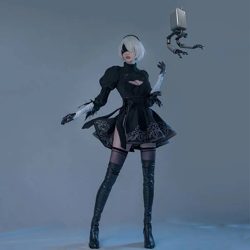 

Nier Automata Cosplay Costume Yorha 2B sexy Outfit Games Suit Women Role Play Costumes Girls Halloween Party Fancy Dress