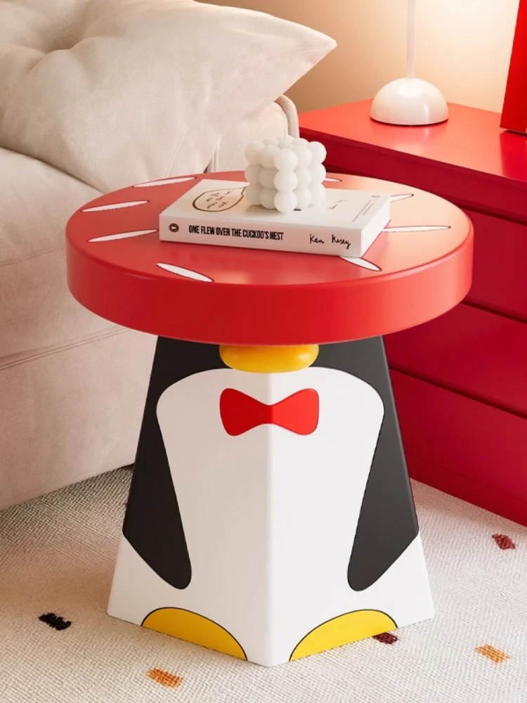 Dopamine Penguin Movable Side Table Floor Creative Sofa Coffee Table Living Room Furniture