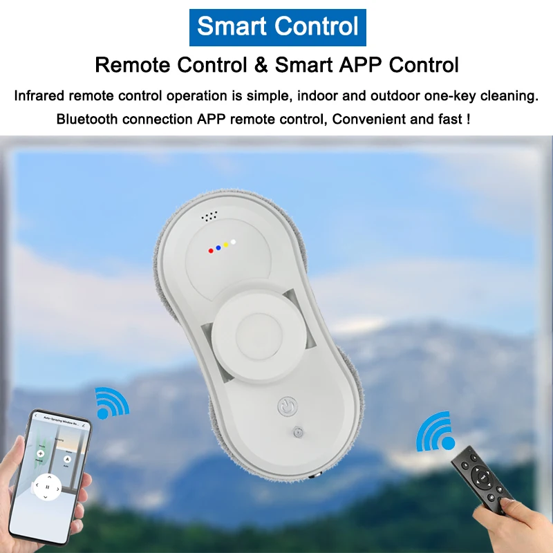 Purerobo W-R1 Robot Vacuum Cleaner Electric Window Cleaning Robot APP Smart Control Automatic Cleaning Glass High Suction Power