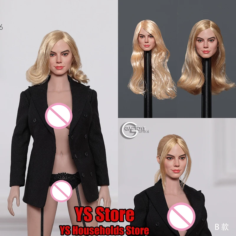 

GACTOYS 1/6 Scale Gold Hair Female Actor Beauty Head Sculpt Robbie Figure GC047 Toys Accessory For 12inch Seamless Soldier Body