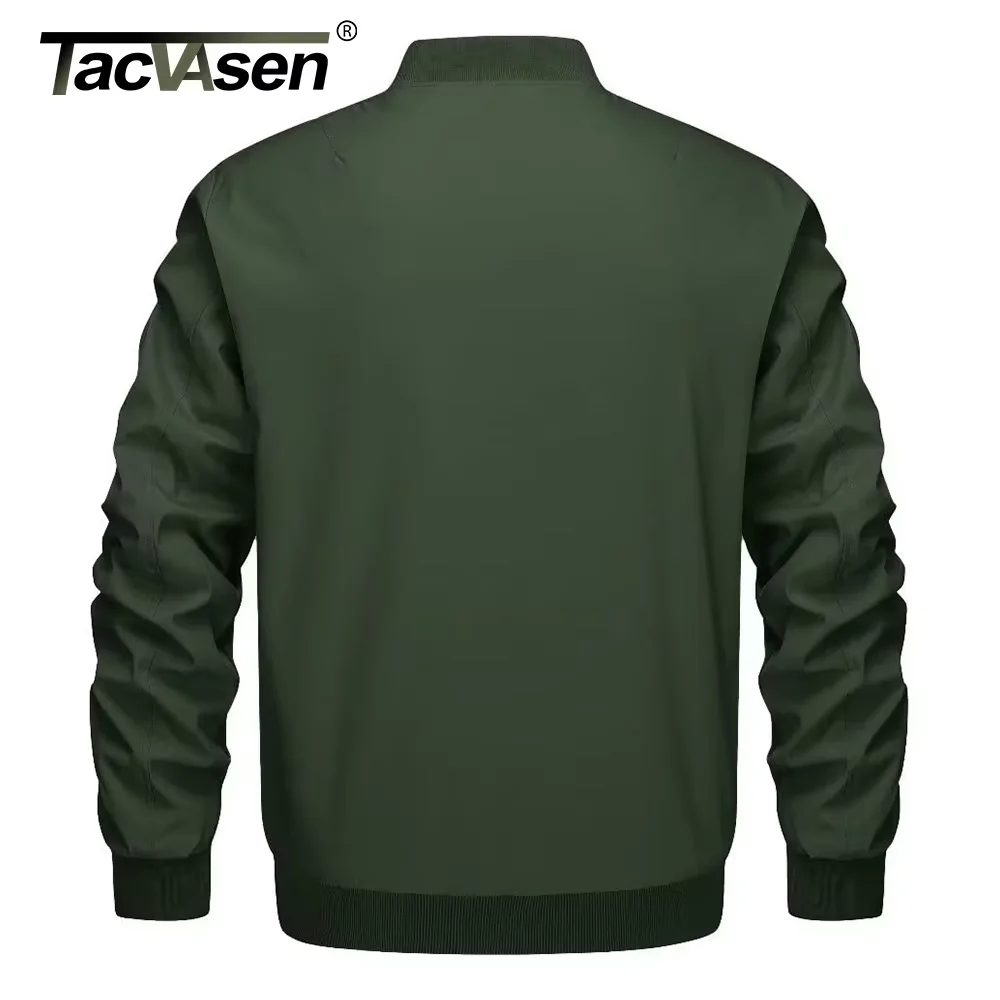 TACVASEN Winter Bomber Jackets Mens Thick Warm Lining Retro Pilot Jacket Baseball Jackets Casual Padded Jackets Coat Windbreaker