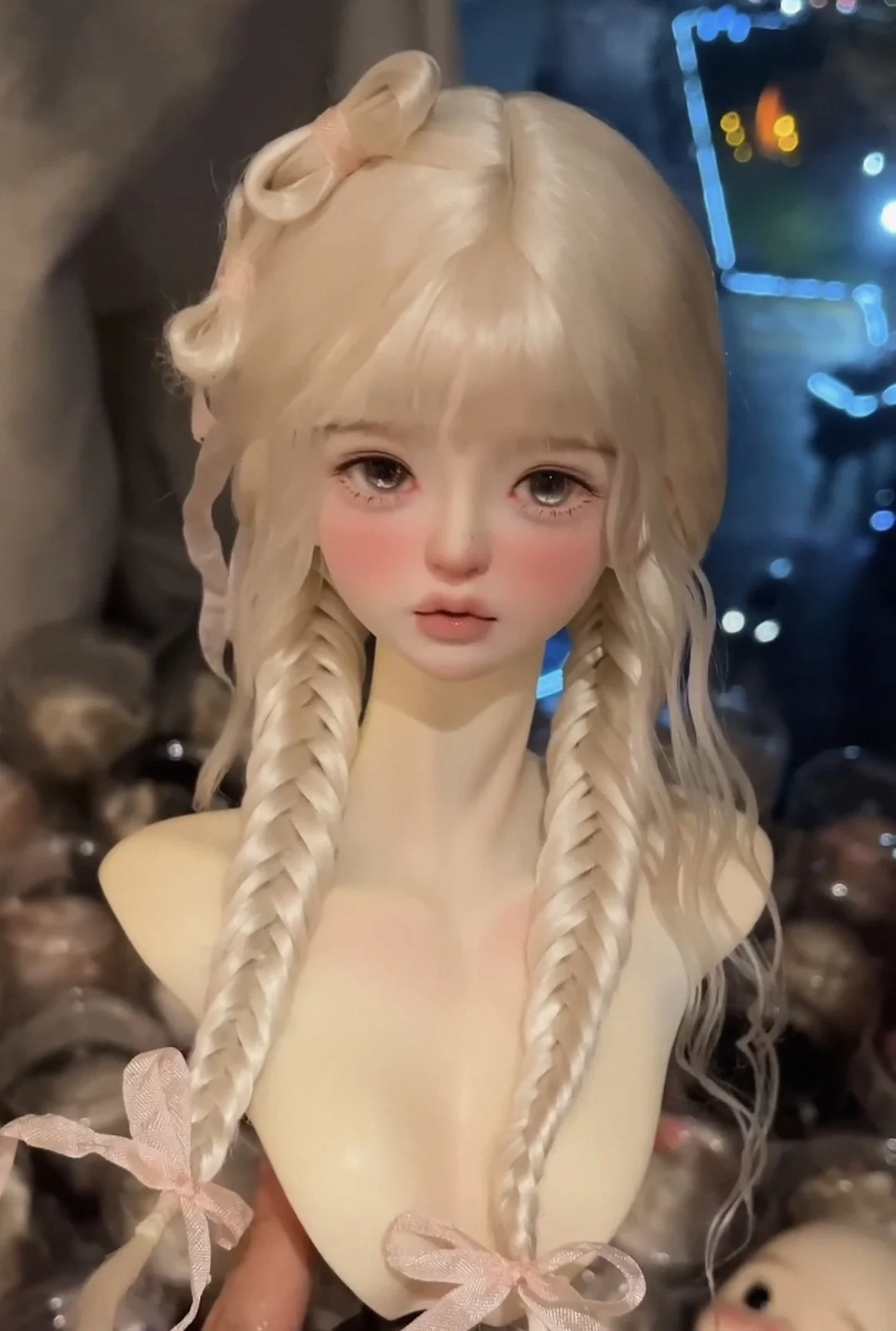 

Волосы для куклы по индивидуальному заказу, высокое качество, двойные косы, 1/3 1/4 1/6, BJD кукла, челка, аксессуары для кукол, бесплатная доставка