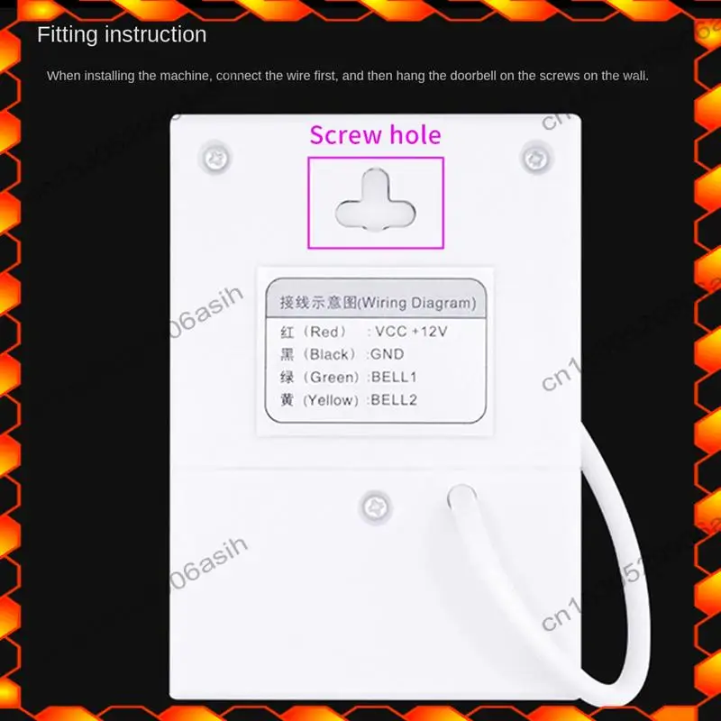 -AT52 1 Piece Ding Dong Doorbell Wired Ding Dong Doorbell 4-Wire Doorbell For Access Control
